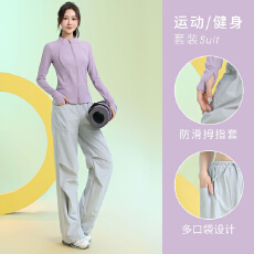 批发2026春秋<b class='q'>新款</b>户外专业运动套装女士羽毛球显瘦高弹速干训练服长袖