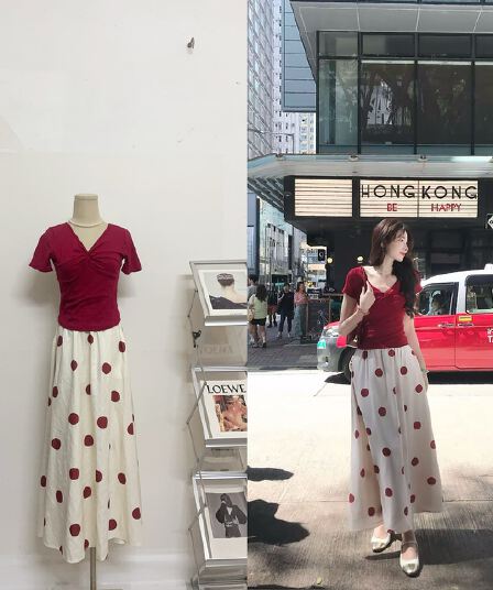 eia 하나 야오 사랑 여름 주인공 레트로 품격 여자 항구 바람 반팔 티셔츠 비틀림 슬림해 보이는 프랑스식 맨위 여름