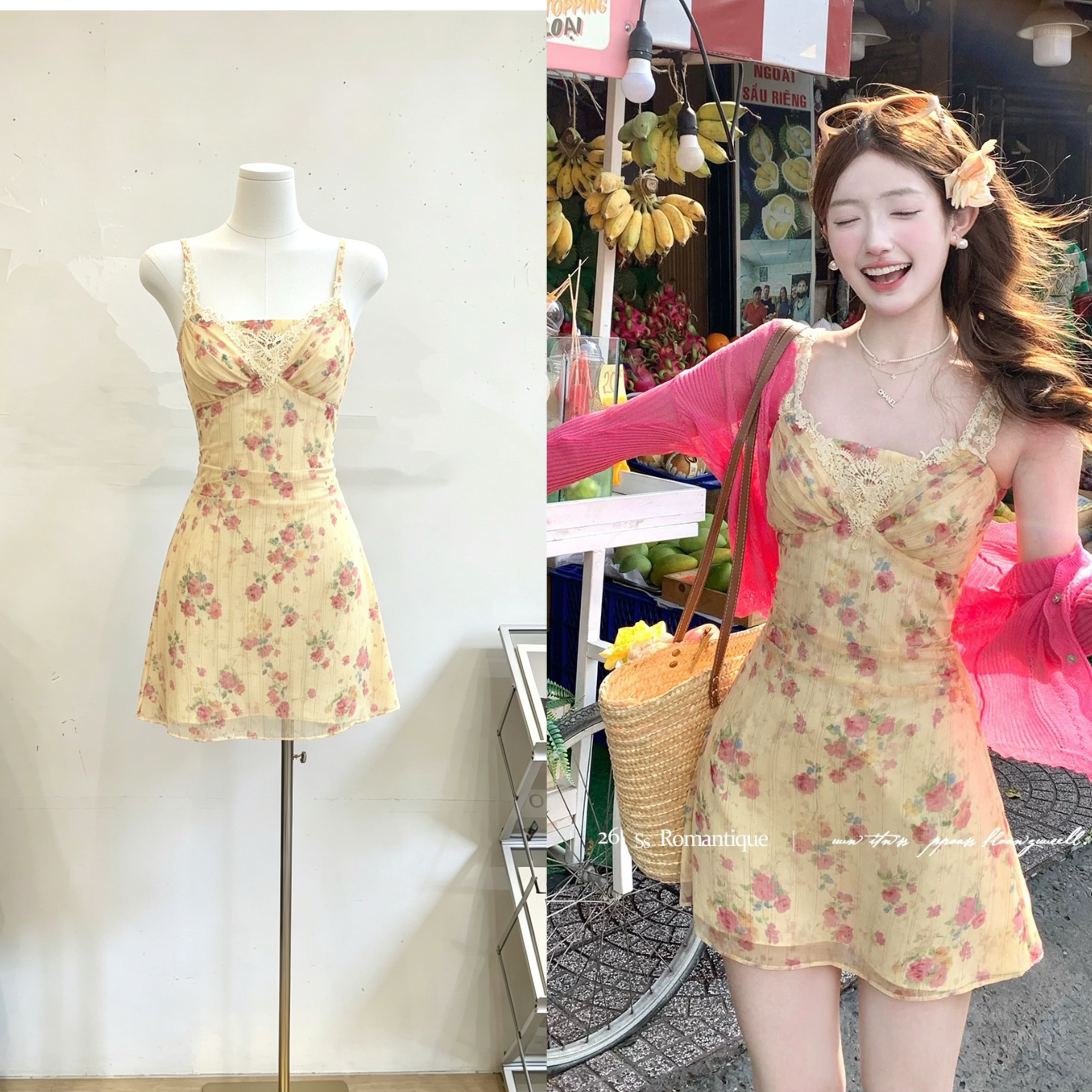 acaine4 28 20 00 95 할인 마이크로 매화 순수한 욕망 센스 레이스 V넥 꽃무늬 드레스