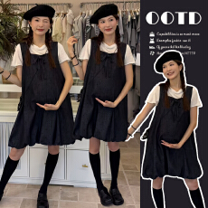 批发孕妇装两件套辣妈2026夏季短袖上衣宽松<b class='q'>大码</b>显瘦孕期穿搭连衣裙潮