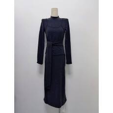 批发大婷婷长袖假两件半高领长裙<b class='q'>连衣裙</b>气质女装冬季显瘦时尚