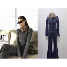 批发颂宋长袖假两件半高领长裙<b class='q'>连衣裙</b>气质女装冬季显瘦时尚+