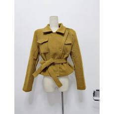 批发viviA翻领毛呢收腰短外套