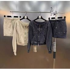 批发2026年春季圆领长袖复古喜睡眠柳丁装饰外套配<b class='q'>包臀</b>半裙套装