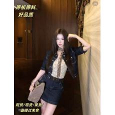 批发丹宁假日牛仔套装女早春简约休闲外套半身裙休闲高级气质<b class='q'>时尚</b>