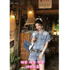 批发小雨姐姐复古新生渐变<b class='q'>牛仔</b>短外套短裤套装甜酷两件套