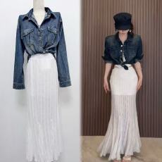 批发小雨姐姐<b class='q'>牛仔</b>森林休闲时尚交叉绑带<b class='q'>牛仔</b>衬衫女外套+裙子