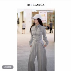 批发秋季时尚套<b class='q'>装</b>立领<b class='q'>显瘦</b>上衣松紧腰弯刀<b class='q'>裤</b>两件套