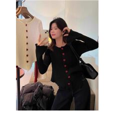 批发设计感爱心扣毛衣<b class='q'>开衫</b>女秋冬<b class='q'>开衫</b>气质温柔宽松不规则长袖<b class='q'>针织</b>上衣