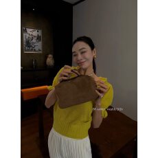 批发韩国东大门2026<b class='q'>春</b>季新款时尚纯色木耳边短袖泡泡袖针织衫上衣女潮