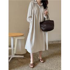 批发韩国chic纯色宽松大码<b class='q'>连衣裙</b>