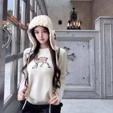 批发<b class='q'>明星</b><b class='q'>同款</b> 小香风撞色小鹿提花圆领套头针织衫毛衣女