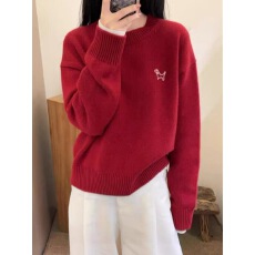 批发新款毛衣外套秋冬季百搭简约保暖软糯针织宽松显瘦韩系复古长袖