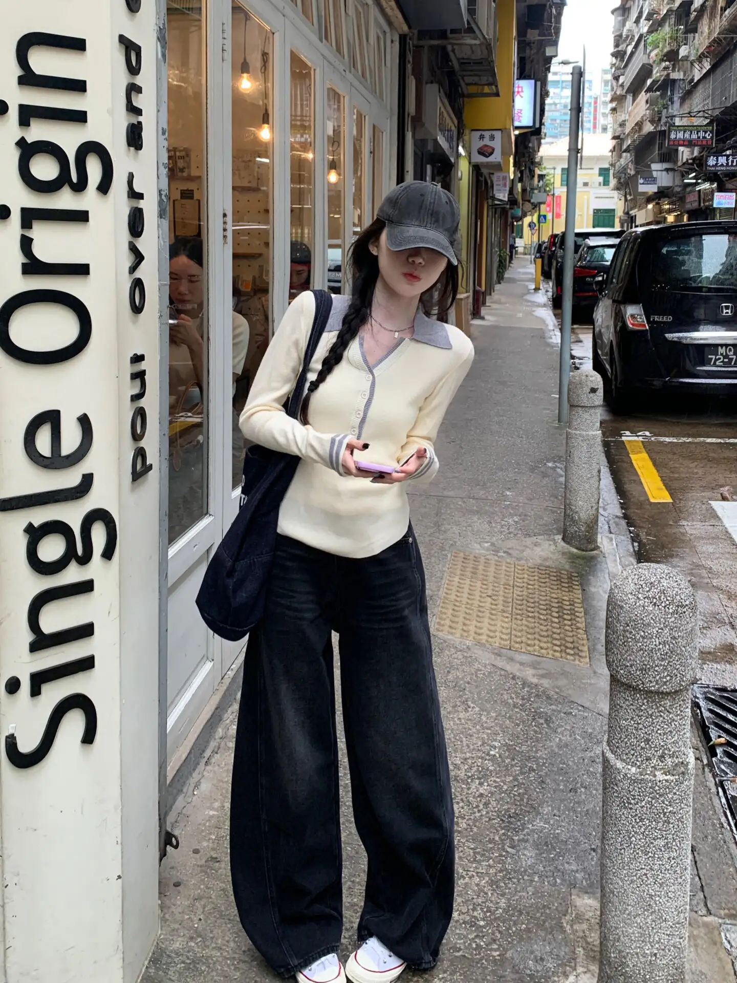 한국인기 폴로 칼라 긴소매 니트 상세 이미지 2