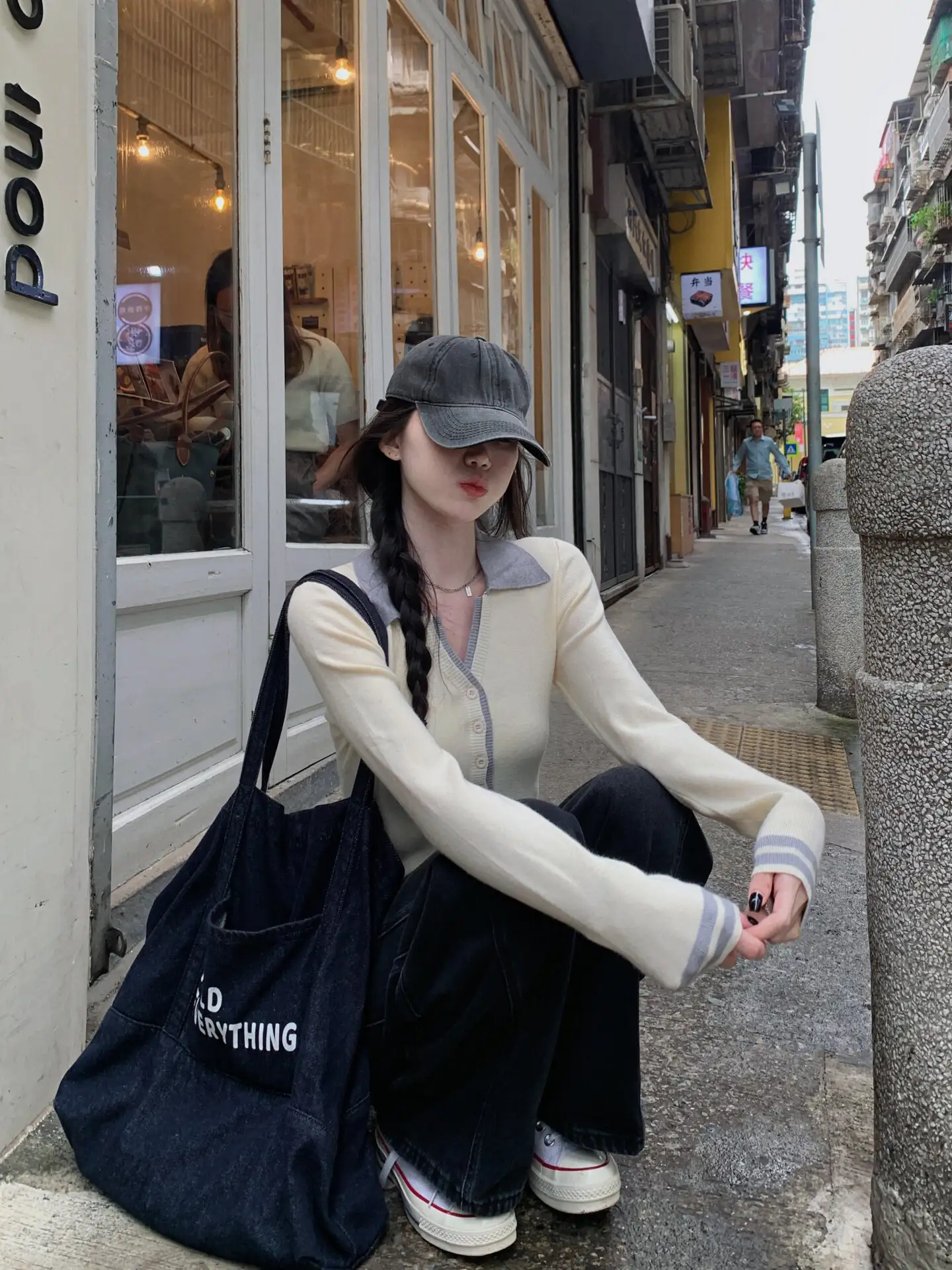 한국인기 폴로 칼라 긴소매 니트 상세 이미지 5