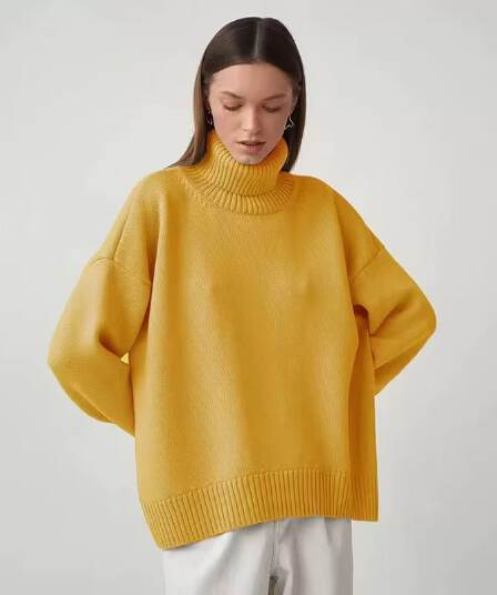 새로운 가을 겨울 편안함 루즈핏 다용도 품격 풀오버 터틀넥 스웨터 turtleneck loose sweater