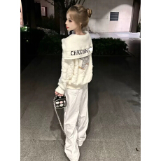 批发温柔风刺绣海军领针织长袖开衫<b class='q'>女</b>秋冬高级感宽松显瘦气质毛衣外套
