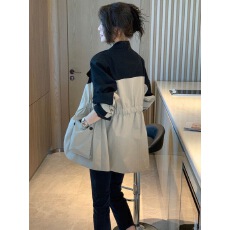 批发拼色收腰西装<b class='q'>外套</b>女小香风时尚高端风衣夹克爆款2025秋装新款欧货