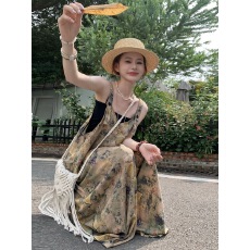 批发<b class='q'>宽松</b>休闲慵懒风吊带连体裤女<b class='q'>背带裤</b>女夏季2026新款轻薄韩系阔腿裤