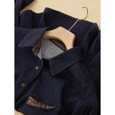 批发抓绒牛仔衣外套加厚保暖出口欧美外贸原单OL帅气男友风<b class='q'>衬衣</b>衫风衣