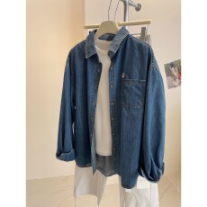 批发百搭显瘦叠穿内搭<b class='q'>长袖</b>衬衣休闲薄外套