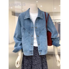 批发韩版气质经典百搭小翻领牛仔外套2026春季新款显瘦松弛感<b class='q'>开衫</b>上衣