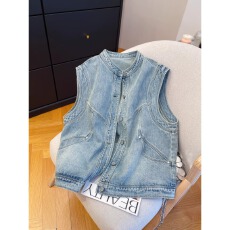 批发超好看时尚<b class='q'>牛仔</b><b class='q'>马甲</b>女时髦洋气2026春季新款百搭坎肩<b class='q'>背心</b>外套上衣