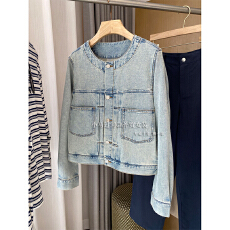 批发渠道款！！扎扎实实的原厂水准~极简廓形感经典口袋短款牛仔外套