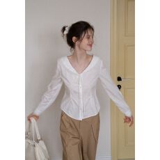 批发法式设计感<b class='q'>蕾丝</b>拼接开衫<b class='q'>衬衫</b>女2025上衣【工厂店】【原版质量】