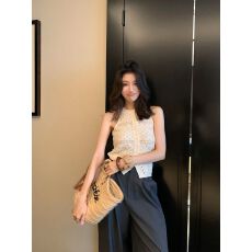 批发【原版质量】<b class='q'>韩</b>版薄款镂空钩花吊带女2026夏圆领开衫针织短款背心