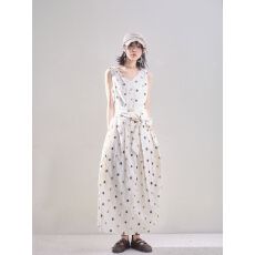 批发法式高级感花苞无袖连衣裙2026夏季新款收腰显瘦<b class='q'>背心</b>长裙