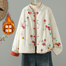 批发实拍盘扣小众<b class='q'>文艺</b><b class='q'>范</b>棉衣女冬季保暖口袋棉服腔调双面穿小个子棉袄