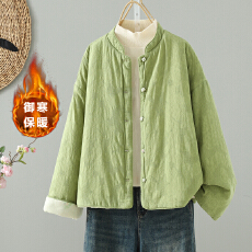 批发实拍盘扣小众<b class='q'>文艺</b><b class='q'>范</b>棉衣女冬季保暖口袋棉服腔调双面穿小个子棉袄