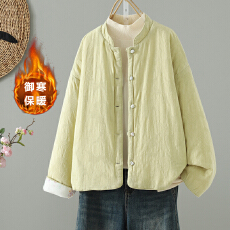 批发实拍盘扣小众<b class='q'>文艺</b><b class='q'>范</b>棉衣女冬季保暖口袋棉服腔调双面穿小个子棉袄