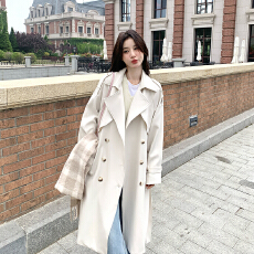 批发实拍韩系设计感收腰气质风衣外套女2025春秋季新款时尚温柔风上衣