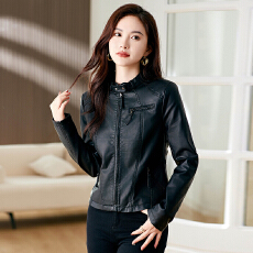 批发实拍<b class='q'>皮衣</b>女真皮绵羊皮2025年新款爆款潮流时尚<b class='q'>短款</b>皮夹克外套春秋