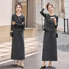 批发实拍<b class='q'>休闲</b>时尚<b class='q'>套装</b>裙女2025秋季新款法式今年流行马甲半身裙两件套