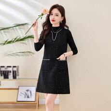 批发实拍十三行流苏小香风背心<b class='q'>连衣裙</b>女2025春装新款高级感裙子