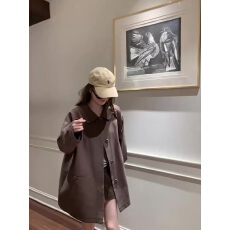 批发im向 诺丁山街角’质感满满韩系翻领小个子中长款风衣外套女秋季