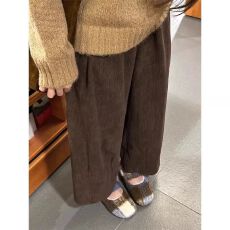 批发韩版阔腿宽松弯刀裤女2025裤子新款秋季高腰休闲设计遮肉梨形