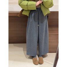 批发话里简约风加绒奶奶卫<b class='q'>裤</b>2025冬季新款<b class='q'>韩版</b>保暖宽松显瘦减龄长<b class='q'>裤</b>女