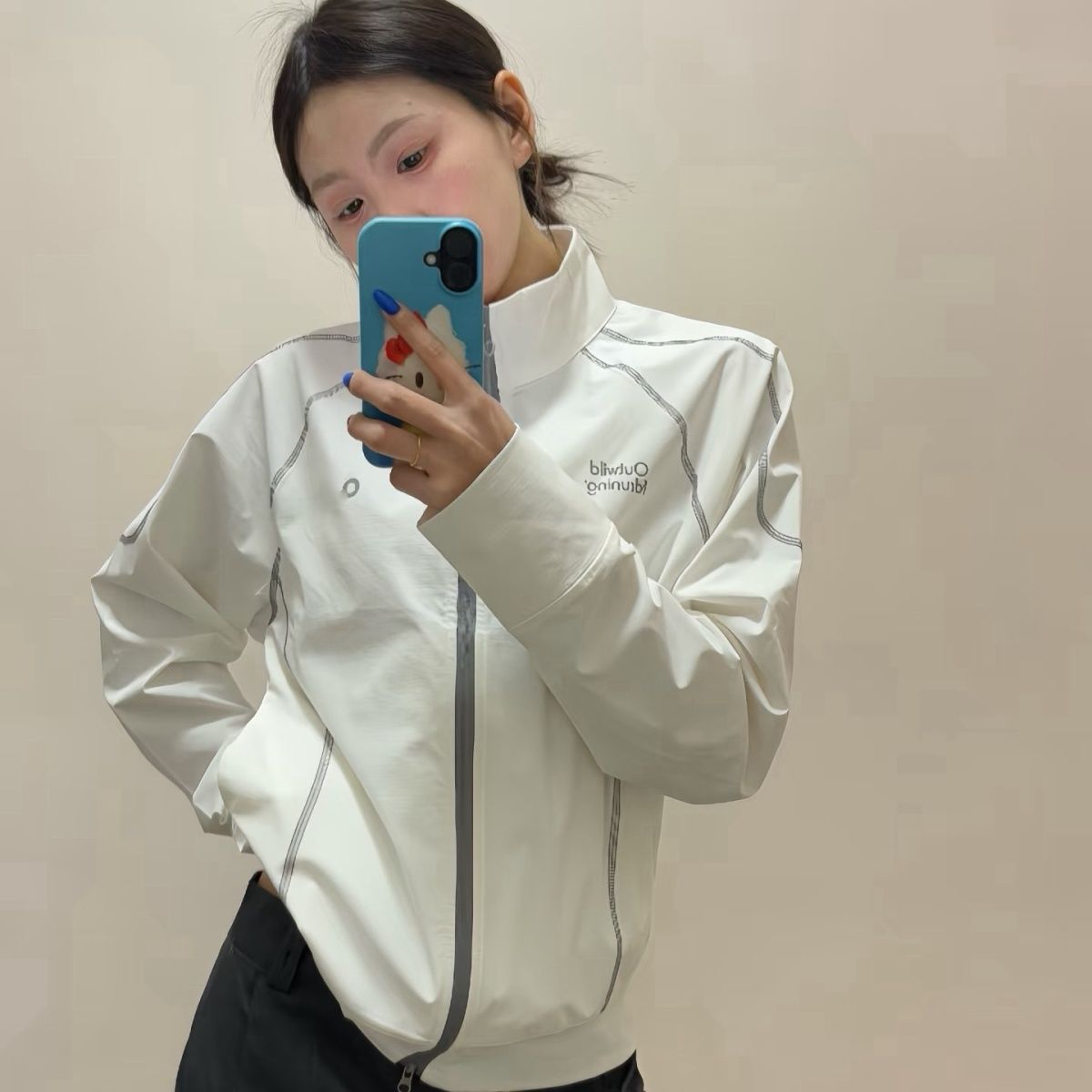 순수한 흰색 터틀넥 자외선 차단 의류 가벼움 슬림해 보이는 2026 년 새로운 체육관 운동 야외 차가운 센스 통기성 피부 의류