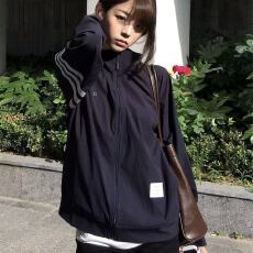 批发户外薄款美式立领三条杠防晒衣女夏季防紫外线宽松
