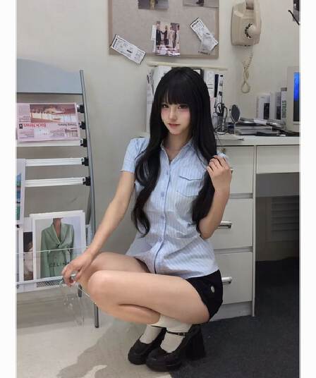 한 부서 연령 감소 긍정적 인 어깨 스트라이프 몸매 가꾸기 polo 여름 달콤함 새로운 반팔 디자인 셔츠 파란색 맨위 얇은 스타일