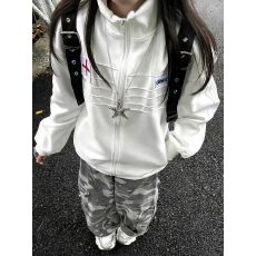批发美式刺绣立领卫衣早秋薄款英格兰训练服<b class='q'>休闲</b>运动夹克开衫拉链外套