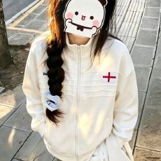 批发美式刺绣立领卫衣早秋薄款英格兰训练服<b class='q'>休闲</b>运动夹克开衫拉链外套