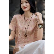 批发『彩云裳•凤凰于飞』真丝人丝金皮<b class='q'>印花</b>国风小衫桑蚕丝上衣新款