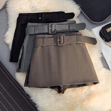 批发实拍 秋冬新款 开叉侧<b class='q'>拉链</b>西装打底裙裤