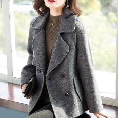 批发灰色厚毛呢西装<b class='q'>外套</b>短款女士2026新款超好看小个子漂亮<b class='q'>妈妈</b>小香风