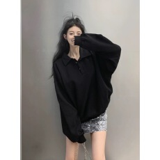 批发慵懒休闲polo领加绒卫衣<b class='q'>短</b>裙两件套女炸街港风半身裙套装冬季2025